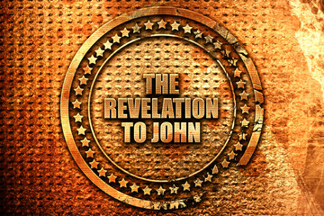 the revelation of john, 3D rendering, metal text