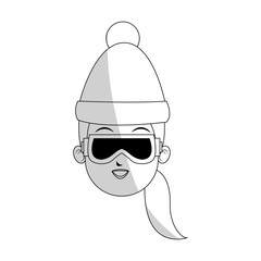 woman in winter clothing icon image vector illustration design 