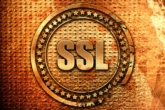 ssl, 3D rendering, metal text