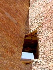 Ancient pueblo ruins at Chaco Culture National Historical Park, New Mexico.