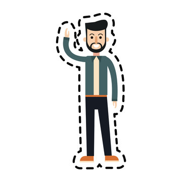 happy bearded man icon image vector illustration design 
