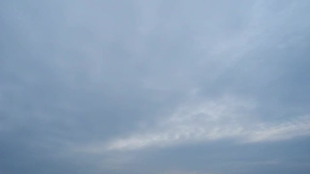 Zeitrafferaufnahme: rasch vorbeiziehende, Wolken &uuml;ber einen d&uuml;steren Himmel am fr&uuml;hen Nachmittag