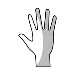 human hand icon over white background. vector illustration