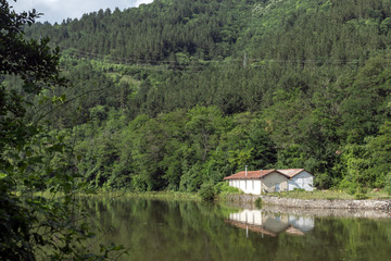 Amazing Summer Landscape of Pancharevo lake, Sofia city Region, Bulgaria