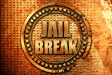 jailbreak, 3D rendering, metal text
