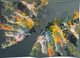 Abstract multicolor mosaic backdrop. Vector clip art.