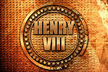 henry viii, 3D rendering, metal text