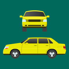 Car vehicle transport type design travel race model sign technology style and generic automobile contemporary kid toy flat vector illustration isolated icon.