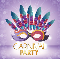 Obraz premium mask carnival party icon vector illustration design