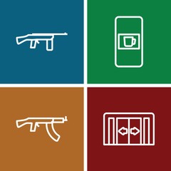 Set of 4 automatic outline icons