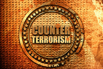 counter terrorism, 3D rendering, metal text