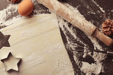 Making cookies for Christmas party