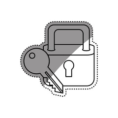 Padlock security symbol icon vector illustration graphic design