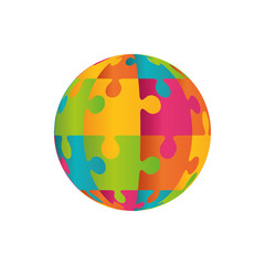 Jigsaw puzzle piece icon vector illustration graphic design