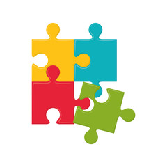 Jigsaw puzzle piece icon vector illustration graphic design