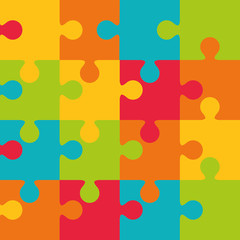 Jigsaw puzzle piece icon vector illustration graphic design