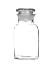 Test flask isolated on white