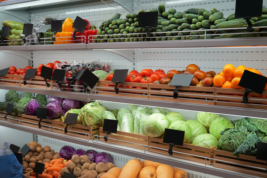 Fresh vegetables in supermarket