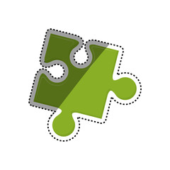 Jigsaw puzzle piece icon vector illustration graphic design