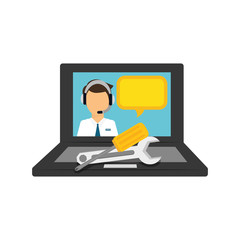 Technical service for technology icon vector illustration graphic design