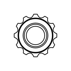 Gear machinery piece icon vector illustration graphic design