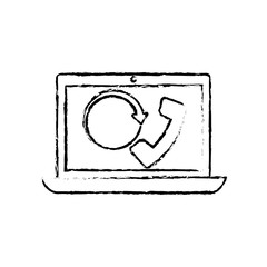 Call center line icon vector illustration graphic design