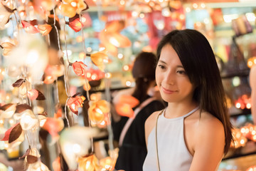 woman traveling and shopping