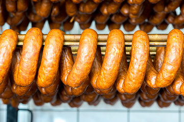 Fresh smoked sausages
