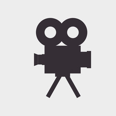 video camera silhouette icon vector illustration design