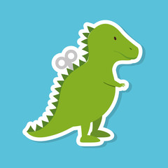 dinosaur rex toy icon vector illustration design