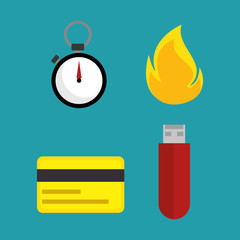 hacking the system concept icons vector illustration design