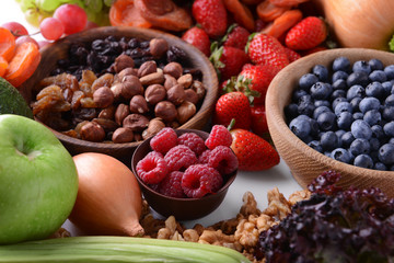 Healthy food, closeup