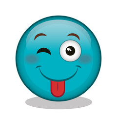 emoticon face character icon vector illustration design