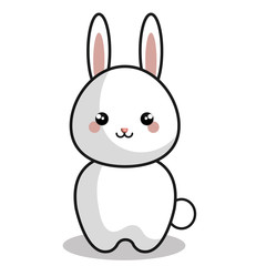 cute rabbit kawaii style vector illustration design