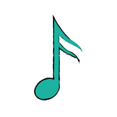 Music note symbol icon vector illustration graphic design