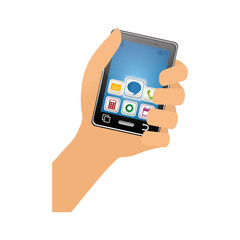 Mobile applications for smartphone icon vector illustration graphic design