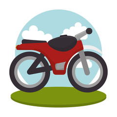 motorcycle transport vehicle icon vector illustration design
