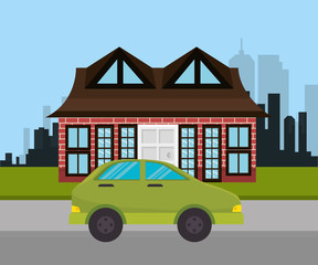 Obraz na płótnie Canvas car vehicle auto icon vector illustration design