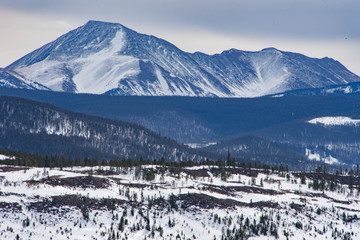 Obraz premium Detailed Snowy Mountain