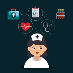 healthcare professional avatar character vector illustration design
