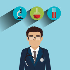 healthcare professional avatar character vector illustration design