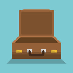 suitcase travel vacations icon vector illustration design