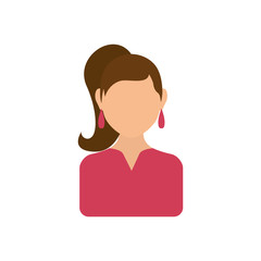 Young woman profile icon vector illustration graphic design