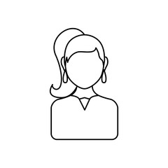 Young woman profile icon vector illustration graphic design