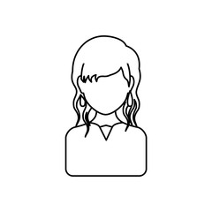 Young woman profile icon vector illustration graphic design