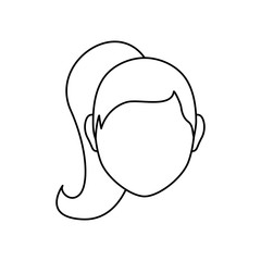 Woman faceless head icon vector illustration graphic design