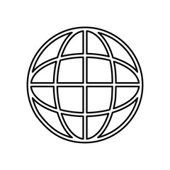 Global sphere symbol icon vector illustration graphic design