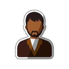Young man profile icon vector illustration graphic design