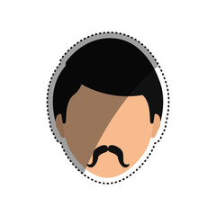 Man faceless head icon vector illustration graphic design