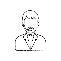 Young man profile icon icon vector illustration graphic design